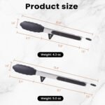 Kitchen Tongs Set of 2 (9” & 12”) – Stainless Steel & Silicone Cooking Tongs with Built-in Stand & Dishwasher Safe – Heat Resistant up to 600°F – Perfect for Grilling, BBQ, Salad & Frying - Image 8