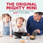 Dash Mini Waffle Maker- Compact Electric Iron for Creative Homemade Treats - PTFE nonstick surface - Easy-to-Clean - Perfect for Kids & Families - Pink - Image 3