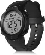 Mens Digital Watch Women Sports Military Watches Waterproof Outdoor Large Display with LED Back Light Alarm Date for Swimming Training Running Outdoor Indoor Activities - Image 8