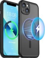 ImpactStrong Magnetic Guard Designed for iPhone 14 Case [Camera Protection] [Military Grade Drop Tested] [Compatible with MagSafe] Slim Translucent Matte Phone Case (6.1") - Black - Image 4
