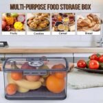 Bread Box Bread Boxes for Kitchen Counter Airtight, Time Recording Bread Storage Container with Lid, Bread Keeper for Homemade Bread, Toast, Bagel, Donut and Cookies, Grey - Image 5