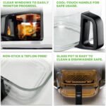 Nutrichef 5.8 Quart Air Fryer | 8-1 Preset Cook Modes | Transparent Fry Bowl for Best Cooking Results | Cook Shrimp, Steak, Fries, Wings, Chicken & More | Precise Temperature Control & Time | White - Image 4