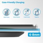 AT&T 15W Qi Wireless Charging Pad – Case-Friendly USB-C Fast Charging Station for iPhone 17/16/15/14, AirPods, Samsung Galaxy S25/S24, Pixel, and All Qi-Compatible Devices – Black - Image 3