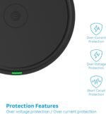AT&T 15W Qi Wireless Charging Pad – Case-Friendly USB-C Fast Charging Station for iPhone 17/16/15/14, AirPods, Samsung Galaxy S25/S24, Pixel, and All Qi-Compatible Devices – Black - Image 5