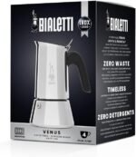Bialetti - New Venus Induction, Stovetop Coffee Maker, Suitable for all Types of Hobs, Stainless Steel, 4 Cups (5.7 Oz), Silver - Image 3