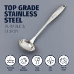 Zulay Kitchen Stainless Steel Soup Ladle - 13” Large Ladle for Soups, Stews & Sauces - Durable, Heat-Resistant, Rust-Proof & Dishwasher Safe Kitchen Utensil with Ergonomic Handle - Image 4