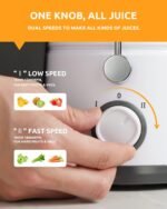 GDOR 800W Juicer Machine, 3” Wide Feed Chute, Dual-Speed Centrifugal Juicer for Fruits & Vegetables, Anti-Drip Function, BPA-Free, Easy to Clean with Brush, White - Image 5