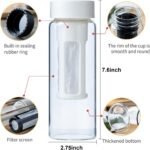 19oz Cold Brew Bottle, Cold Brew Maker with Removable Filter, BPA - Free Portable Cold Brew Tea Bottle for Iced Tea, Cold Brew & Fruit Infusion (White) - Image 3
