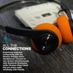 JLab Rewind 2 Wireless Retro Headphones, 20+ Hours Playtime, App Support, Bluetooth Multipoint + Wireless Sharing, Custom EQ3 Sound, Music Controls, Throwback 80s 90s Design, Black - Image 4