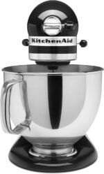 KitchenAid Value Bundle Artisan Series 5 Quart Tilt-Head Stand Mixer with Included Flex Edge Beater, KSM150FEOB, Onyx Black - Image 3