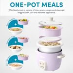 AROMA® CoreCoat Rice Cooker with Pop-Up Food Steaming Basket (4 Cups Cooked, 2 Cups Uncooked) - Image 3
