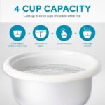 AROMA® CoreCoat Rice Cooker with Pop-Up Food Steaming Basket (4 Cups Cooked, 2 Cups Uncooked) - Image 5