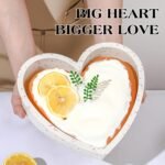 Silicone Heart Shaped Cake Pans 10 Inch Large Heart Cake Pan Nonstick Silicone Heart Molds for Baking (2 Pcs Set, Cream) - Image 5