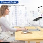 BESIGN LS10 Aluminum Laptop Stand, Ergonomic Adjustable Notebook Tablet Stand, Computer Holder Compatible with Air, Pro, Dell, HP, Lenovo More 10-14" Laptops, Silver - Image 3