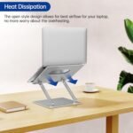 BESIGN LS10 Aluminum Laptop Stand, Ergonomic Adjustable Notebook Tablet Stand, Computer Holder Compatible with Air, Pro, Dell, HP, Lenovo More 10-14" Laptops, Silver - Image 5