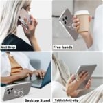TACOMEGE Transparent Clear Butterfly Phone Ring Grips Holder, Finger Ring Stand for Cell Phone Tablet Case - Image 7