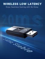 2.4GHz Wireless Gaming Headsets for PS5, PS4, PC, Switch - Bluetooth 5.3 Gaming Headphones with Noise Canceling Mic, 7.1 Surround Sound, 70H Battery, Blue Lighting - Matte Black - Image 5