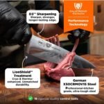 Dalstrong Chef Knife - 8 inch Blade - Forged HC German Steel Chef's Knife - Full Tang - Black G10 Handle - Gladiator Series ELITE - Razor Sharp Kitchen - Professional - Sheath - NSF Certified - Image 4