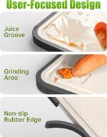 Titanium Cutting Boards for Kitchen, Non Toxic 2-in-1 Cutting Board, Chopping Boards for Meat Vegetable, Easy to Clean Large Size 16”×11” - Image 5