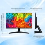 Samsung S24 inch Full HD (1920x1080) Monitor, 100Hz Refresh Rate, 5ms, Contrast Ratio 3000:1, Ergonomic Design, Eye Care, Flicker-Free, Game Mode, HDMI & VGA, Tilt Adjustment, Black - Image 5