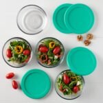 Anchor Hocking 2 Cup Glass Storage Containers with Lids, Set of 4 Glass Food Storage Containers with Mint SnugFit Lids - Image 4