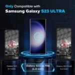 AACL 3D Curved Tempered Glass for Samsung Galaxy S23 Ultra Screen Protector, 9H Glass for S23 Ultra 5G, Scratch Proof, Easy Installation Frame, Bubble Free, Case Friendly [3 Pack] - Image 3