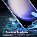 AACL 3D Curved Tempered Glass for Samsung Galaxy S23 Ultra Screen Protector, 9H Glass for S23 Ultra 5G, Scratch Proof, Easy Installation Frame, Bubble Free, Case Friendly [3 Pack] - Image 8