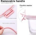 UMEIED 10 Pack Glass Food Storage Containers with Lids Leakproof, Airtight Glass Meal Prep Containers For Lunch, On The Go, Leftover, Dishwasher Safe - Image 4