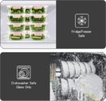 UMEIED 10 Pack Glass Food Storage Containers with Lids Leakproof, Airtight Glass Meal Prep Containers For Lunch, On The Go, Leftover, Dishwasher Safe - Image 5