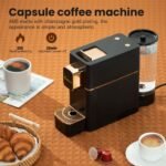 Mini Espresso Coffee Machine for Capsules Compatible with Nespresso OriginalL Machine, Espresso Maker Single Serve, Bestpresso Coffee Capsules Peet's Espresso more (Black) - Image 3