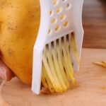 7 in 1 Vegetable Cutter,Handheld Plastic Multifunction Kitchen Peeler Grater Slicer Tool,for Vegetable, Fruit,Cucumber,Potato,Carrots,Cheese(Red) - Image 3