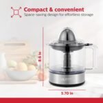 Holstein Housewares 27-oz Electric Citrus Juicer, Black/Stainless Steel - Ideal for Freshly Squeezed Orange, Lemon, Grapefruit Juices for Breakfast or Drinks - Image 5