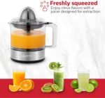 Holstein Housewares 27-oz Electric Citrus Juicer, Black/Stainless Steel - Ideal for Freshly Squeezed Orange, Lemon, Grapefruit Juices for Breakfast or Drinks - Image 6