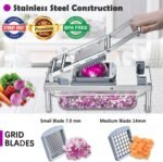 Vegetable Chopper, Veggie Chopper With 8 Blades, Onion Cutter with Container, Pro All-in-1 Food Dicer, Mandoline Slicer, Stainless steel materials Salad Grater - Image 3