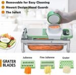 Vegetable Chopper, Veggie Chopper With 8 Blades, Onion Cutter with Container, Pro All-in-1 Food Dicer, Mandoline Slicer, Stainless steel materials Salad Grater - Image 4
