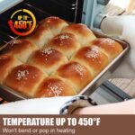 Deep Baking Pans Set Nonstick,Rectangle Cake Pan,Stackable Bakeware Set of 3,Oven Trays for Baking,Gold(9''/11''/13'') - Image 7