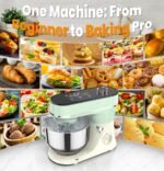 Stand Mixer, 6QT Electric Kitchen Mixer for Baking Cakes & Dough, LED Smart Touchscreen, 11-Speed Tilt-Head & Timer, 4 Presets, Mixer with Bowl, Dough Hook/Whisk/Beater, Green - Image 6