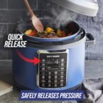Blue Diamond Ceramic Nonstick, 16-in-1 6QT Electric Pressure Cooker, Slow Cooker, Rice Cooker, Yogurt Maker, Saute, Steamer and More, Programable, Dishwasher Safe Pot, PFAS-Free, Blue - Image 7