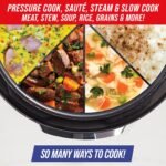 Blue Diamond Ceramic Nonstick, 16-in-1 6QT Electric Pressure Cooker, Slow Cooker, Rice Cooker, Yogurt Maker, Saute, Steamer and More, Programable, Dishwasher Safe Pot, PFAS-Free, Blue - Image 9