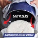 Blue Diamond Ceramic Nonstick, 16-in-1 6QT Electric Pressure Cooker, Slow Cooker, Rice Cooker, Yogurt Maker, Saute, Steamer and More, Programable, Dishwasher Safe Pot, PFAS-Free, Blue - Image 10