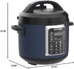 Blue Diamond Ceramic Nonstick, 16-in-1 6QT Electric Pressure Cooker, Slow Cooker, Rice Cooker, Yogurt Maker, Saute, Steamer and More, Programable, Dishwasher Safe Pot, PFAS-Free, Blue - Image 11