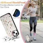 UEEBAI Wallet Case for iPhone 13 with Card Holders, PU Leather Cover Kickstand RFID Blocking Double Magnetic Clasp Rilievo Flower Shockproof Flip Case for Women Girls - Tree Vine - Image 6