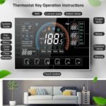 Smart Thermostats for Home, Digital Thermostat with App, WiFi Thermostats for Home Heat Pumps, Cooling Heating & Auto, Includes C-Wire Adapter, LCD Screen/Voice Control/Weather/Energy Saving - Image 3