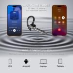 Bluetooth Earpiece V6.1,Wireless Handsfree Headset with Mic,CVC8.0 Noise Cancelling Headset,100 Hrs Talk Time Driving Headset for Android, iOS,Laptop,Office,Truck Driver,Crystal Black - Image 5