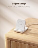 SwanScout Wireless Charger for Samsung Z Flip 6, SwanScout 501S, Foldable Fast Wireless Charging Stand for Galaxy Z Flip 6/5/4/3, Charging Station for Samsung Z Flip Series/Razr+(No Adapter) - Image 5