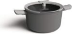 BergHOFF Leo 10Pc Non-stick Ceramic Cookware Set With Glass Lid, Cast Aluminum, Non-toxic, CeraGreen Nonstick Coating, Stay-cool Handle, Induction Pots and Pans, Grey - Image 6