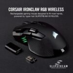 Corsair IRONCLAW RGB Wireless FPS/MOBA Gaming Mouse – 18,000 DPI – 10 Programmable Buttons – Designed for Large Hands – iCUE Compatible – PC, Mac, PS5, PS4, Xbox – Black - Image 3