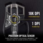 Corsair IRONCLAW RGB Wireless FPS/MOBA Gaming Mouse – 18,000 DPI – 10 Programmable Buttons – Designed for Large Hands – iCUE Compatible – PC, Mac, PS5, PS4, Xbox – Black - Image 4