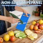 Vegetable Slicer Handheld,Portable Handheld Slicer with Stainless Steel Blade, Mini Mandoline Slicers for Vegetables, Fruits, Potatoes, Cheese, Carrots, Quick Uniform Slice,Blue - Image 5