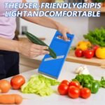 Vegetable Slicer Handheld,Portable Handheld Slicer with Stainless Steel Blade, Mini Mandoline Slicers for Vegetables, Fruits, Potatoes, Cheese, Carrots, Quick Uniform Slice,Blue - Image 6